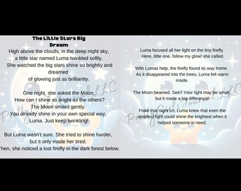 The Little Star’s Big Dream – A Heartwarming Digital Storybook Page | Digital Short Story | Bedtime Story| Digital school short story