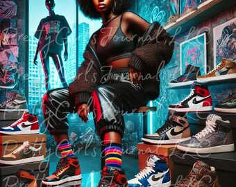 Sneakerhead Poster, Sneakers Wall Art, Printable Wall Art, Trendy Wall Art, Black Culture Art, Black Art Prints, Printable Blackgirl  art