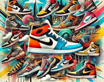 Sneakerhead Poster, Sneakers Wall Art, Printable Wall Art, Trendy Wall Art, Black Culture Art, Black Art Prints, Printable Black art
