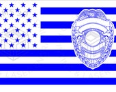 Police Flag SVG/PNG File for Cricut or Laser Cutter