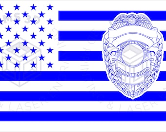 Police Flag SVG/PNG File for Cricut or Laser Cutter