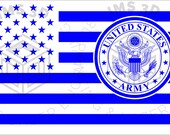 US Army Flag Design - SVG File for Laser Cutting - Perfect for CNC, Laser Engraving and Circuit