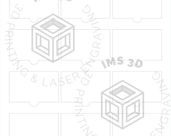 Digital File Laser Jig for Business Cards – 2 Precision Engraving Templates