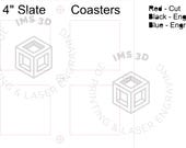 Digital File Laser Jig for Slate Coasters – Precision Engraving Template
