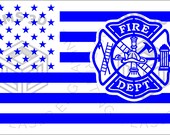 Fire Department Logo Flags SVG Bundle - 3 Unique Designs for Cricut and Laser Cutting