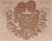 Wedding Romantic Silhouette Art 6 - Intricate Floral Embrace Couple SVG - Laser Cut Design digital file only