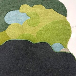 The reverse side of the rug showing the durable cotton canvas backing and clean finished edges.