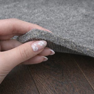 Non Slip Rug Pad Floor and Carpet Safe, Heavy Duty Dual Surface Felt and Rubber, Cushioned Rug Gripper for LVP & Wood, Custom Cut Any Size image 2