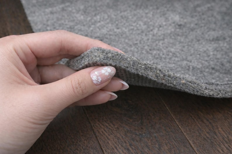 Non Slip Rug Pad Floor and Carpet Safe, Heavy Duty Dual Surface Felt and Rubber, Cushioned Rug Gripper for LVP & Wood, Custom Cut Any Size image 2