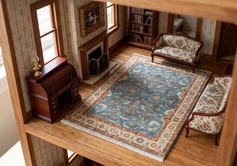 Miniature Rug Print Dollhouse Rugs Printable Set of 10 | Miniature Rug Digital Download | 1 ...