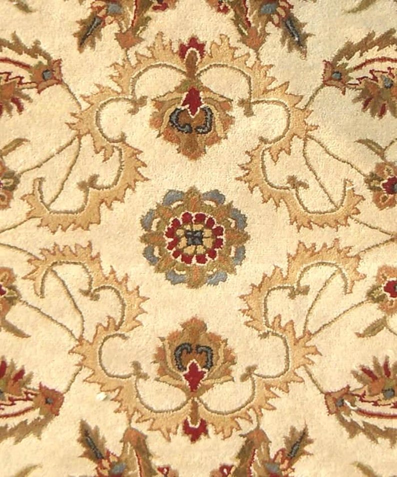 Hand-tufted Wool Area Rug – 8x11 Red Cream Floral Medallion Rug ...