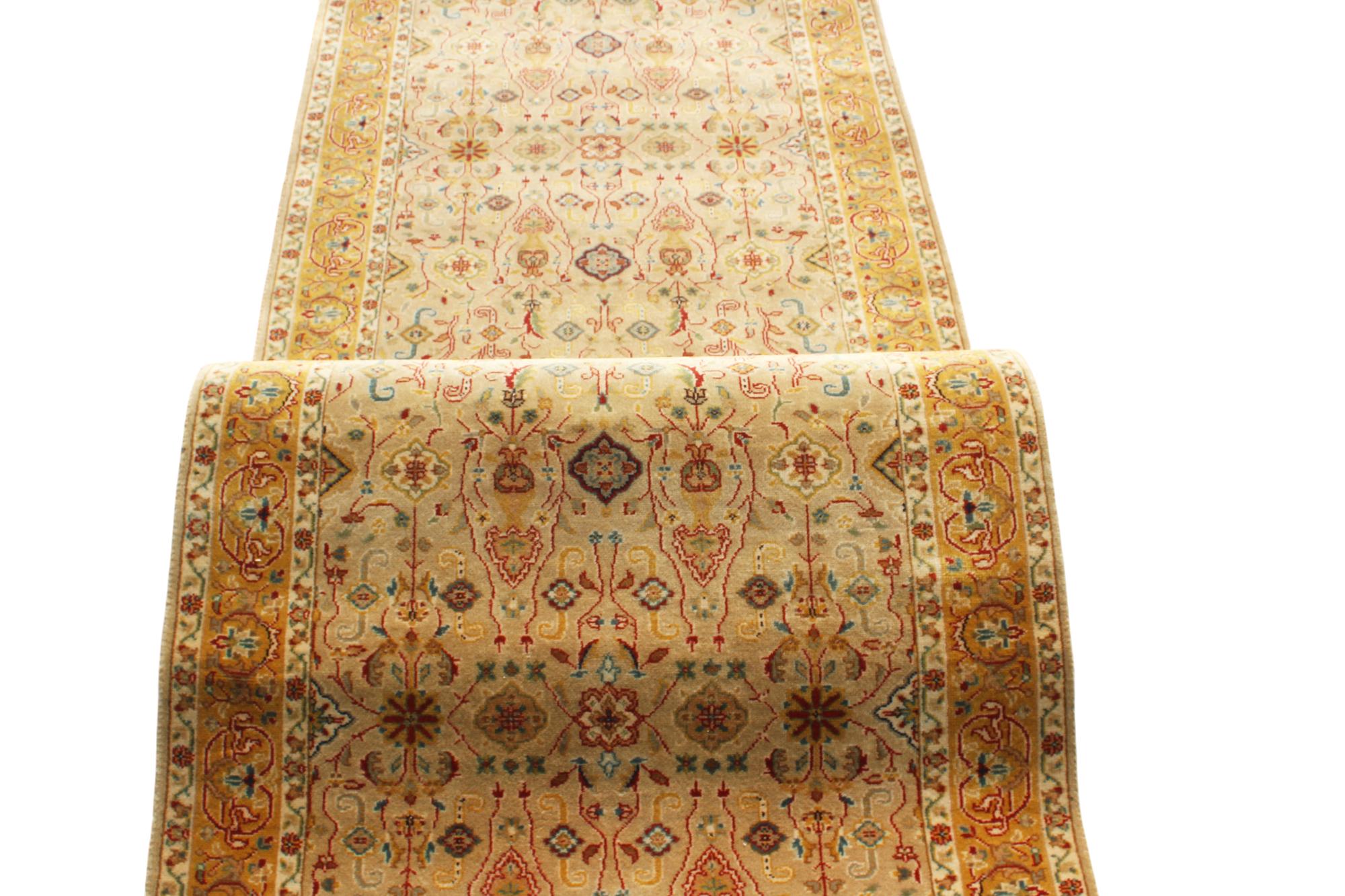 Handmade Wool Stair Runner 2.11x13 Ft, Antique Oushak Style Turkish ...
