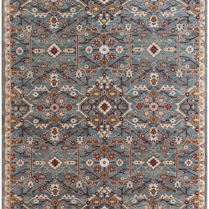 Wool Blue Traditional Rug - Etsy