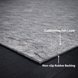 Non Slip Rug Pad Floor and Carpet Safe, Heavy Duty Dual Surface Felt and Rubber, Cushioned Rug Gripper for LVP & Wood, Custom Cut Any Size image 3