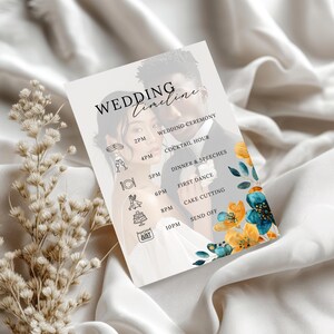 Wedding Itinerary Template, Wedding Program Infographic, Modern Order Of Events- Gaia