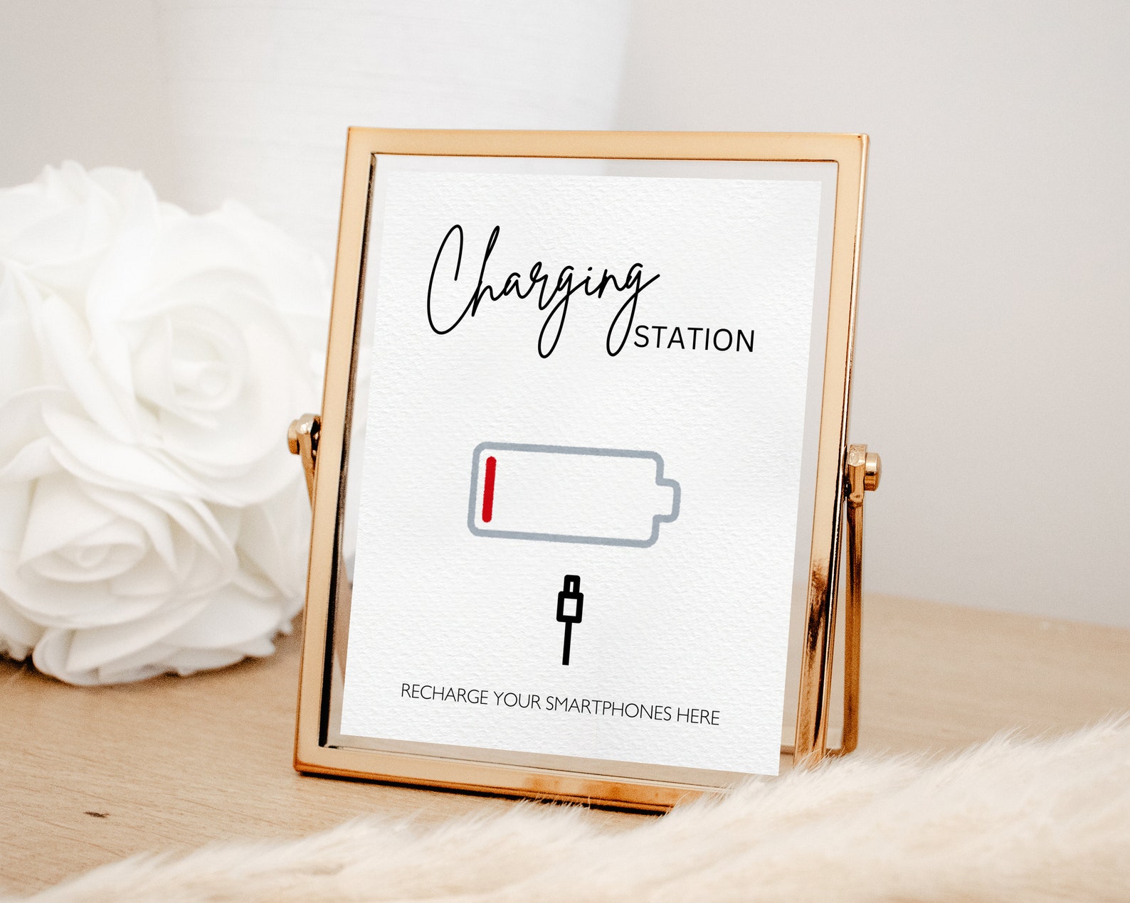 Charging Station Sign, Recharge Your Device Here, Wedding Printables ...