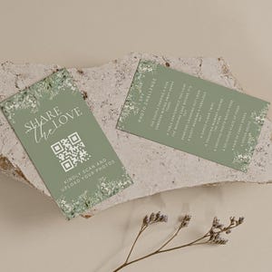 Partagez la carte de code QR amour, j'espionne le jeu, partage de photos numériques, imprimable carte de partage de l'amour, modèle canva - LN02