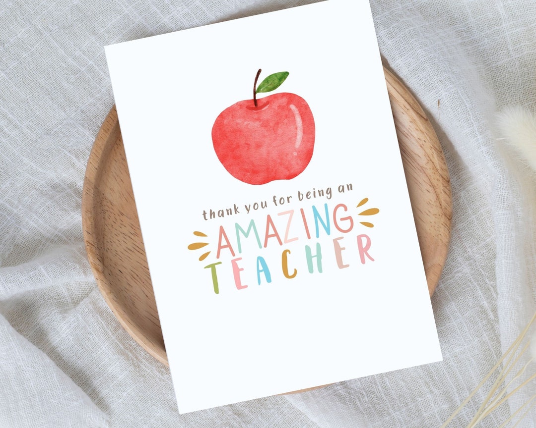 Thank You for Being an Amazing Teacher, Teacher Appreciation Week Card ...