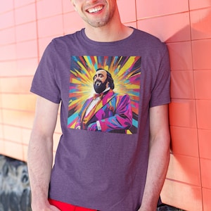 Luciano Pavarotti Opera Tenor Unisex Crewneck T-shirt, Pavarotti Tee Shirt,  Pavarotti Music Teacher Music Student Singer Gift