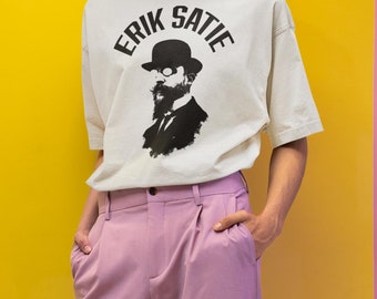 Eric Satie camiseta unisex de manga corta, camiseta Satie, regalo de estudiante de profesor de música Satie