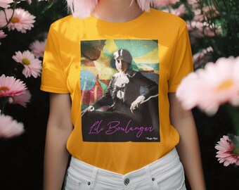 Lili Boulanger Compositor Premium Unisex Crewneck Camiseta, Camiseta Boulanger, Camiseta Boulanger, Regalo de Profesor de Música, Regalo de Estudiante de Música