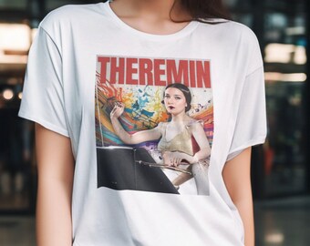 Camiseta con cuello redondo Theremin, camiseta Theremin, camiseta Theremin