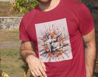 Camiseta de cuello redondo de músico folclórico de Saz, camiseta de jugador de Bağlama