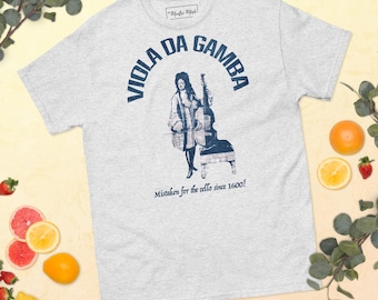 Viola da Gamba Camiseta unisex Crewneck, Camiseta Viola da Gamba, Camiseta Viola da Gamba, Regalo de profesor de música