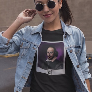 William Shakespeare Polaroid T-Shirt, Bill Shakespeare Tee Shirt, Teacher Gift