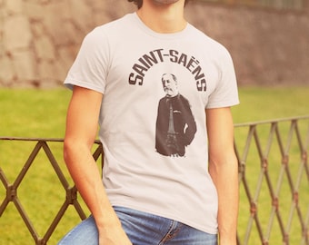 Camille Saint-Saëns Camiseta clásica unisex, Camiseta Saint Saens, Camiseta de compositor Saint-Saens, Regalo de profesor de música