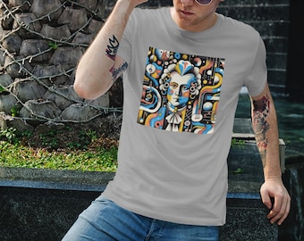 Wolfgang Amadeus Mozart Komponist Abstrakt Heavyweight Unisex Crewneck T-Shirt, Mozart T-Shirt, Mozart T-Shirt, Musiklehrer Geschenk