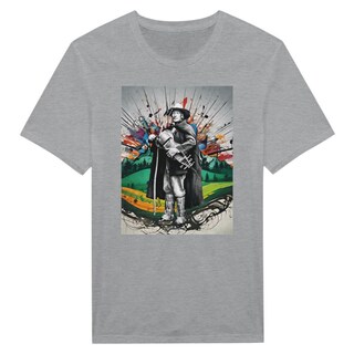 Fellow Friends T-Shirt Unisex In Cotone Premium 'Eat Sleep Hurdy Gurdy' - Soft Touch - Made In UK