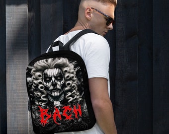 Johann Sebastian Bach Black Metal Backpack