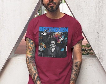 Ludwig Van Beethoven Composer Unisex Crewneck T-shirt, Beethoven Tee Shirt, Beethoven T Shirt, Beethoven music Teacher Gift