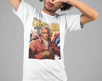Joseph Boulogne Chevalier de San Georges camiseta de compositor, camiseta Chevalier, camiseta Chevalier, regalo de profesor de música, regalo de profesor de música