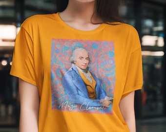 Muzio Clementi Pop-Art Komponist Unisex Rundhals T-Shirt, Clementi T-Shirt, Clementi T-Shirt, Clementi Musiklehrer Musikschüler Geschenk