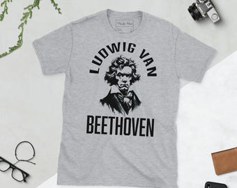 Ludwig Van Beethoven Short-Sleeve Unisex T-Shirt, Beethoven Tee, Beethoven Composer Gift, Student back-to-school
