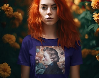 Frédéric Chopin Composer Pianist Unisex Crewneck T-shirt, Chopin Tee Shirt, Chopin T Shirt, Music Teacher Music Student Piano Student Gift