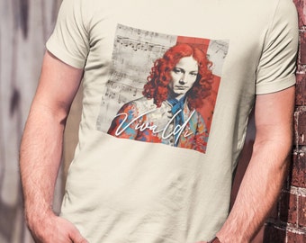 Antonio Vivaldi ComposerPop-Art Unisex Crewneck T-shirt, Vivaldi Tee Shirt, Vivaldi T Shirt, Vivaldi Music Teacher Music Student Cool Gift