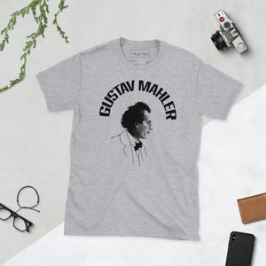 Gustav Mahler Short-Sleeve Unisex T-Shirt, Mahler Tee, Mahler Composer Shirt, Music Teacher Student Gift