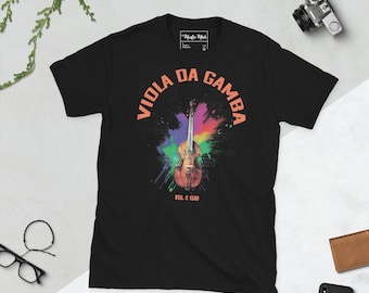 Viola da Gamba Kurzarm Unisex T-Shirt, Viola T-Shirt, Gamba Musik Geschenk, Musik Lehr Geschenk