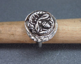 Busy as a....BEE ring of Fine Silver (.999FS)