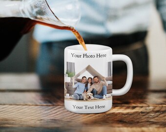 Mug personnalisé avec photo et texte, cadeau familial, idée cadeau, tasse, mug