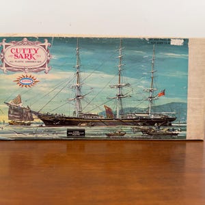Vintage 1972 Aurora Cutty Sark Ship Model Kit – Young Model Builders Club Sealed Tall Ship Kit