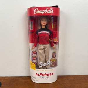 1999 Campbell’s Alphabet Soup Barbie Doll Special Edition   Vintage Mattel Collectible   Rare Limited Edition Barbie in Box