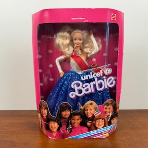 Barbie UNICEF Special Edition 1989   Vintage Mattel Collectible Doll   Rare Charity Edition Barbie in Original Box