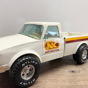 Nylint Chevy Pickup Truck – 1970s Northrup King Pressed Steel Toy – Vintage Farm Advertising Truck in Original Condition