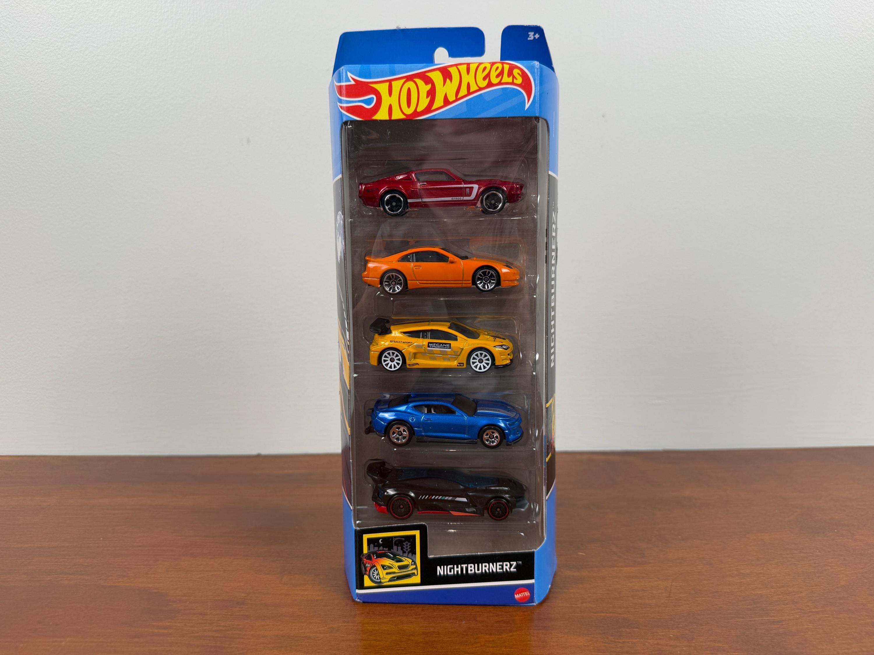 Hot Wheels Night Burnerz 5 Pack Collectible 1/64 Die Cast Cars - Etsy