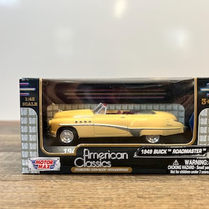 1949 Buick Roadmaster Die-Cast – Motor Max 1:43 Scale American Classic – Vintage Collectible Car Model – Buick Auto Replica