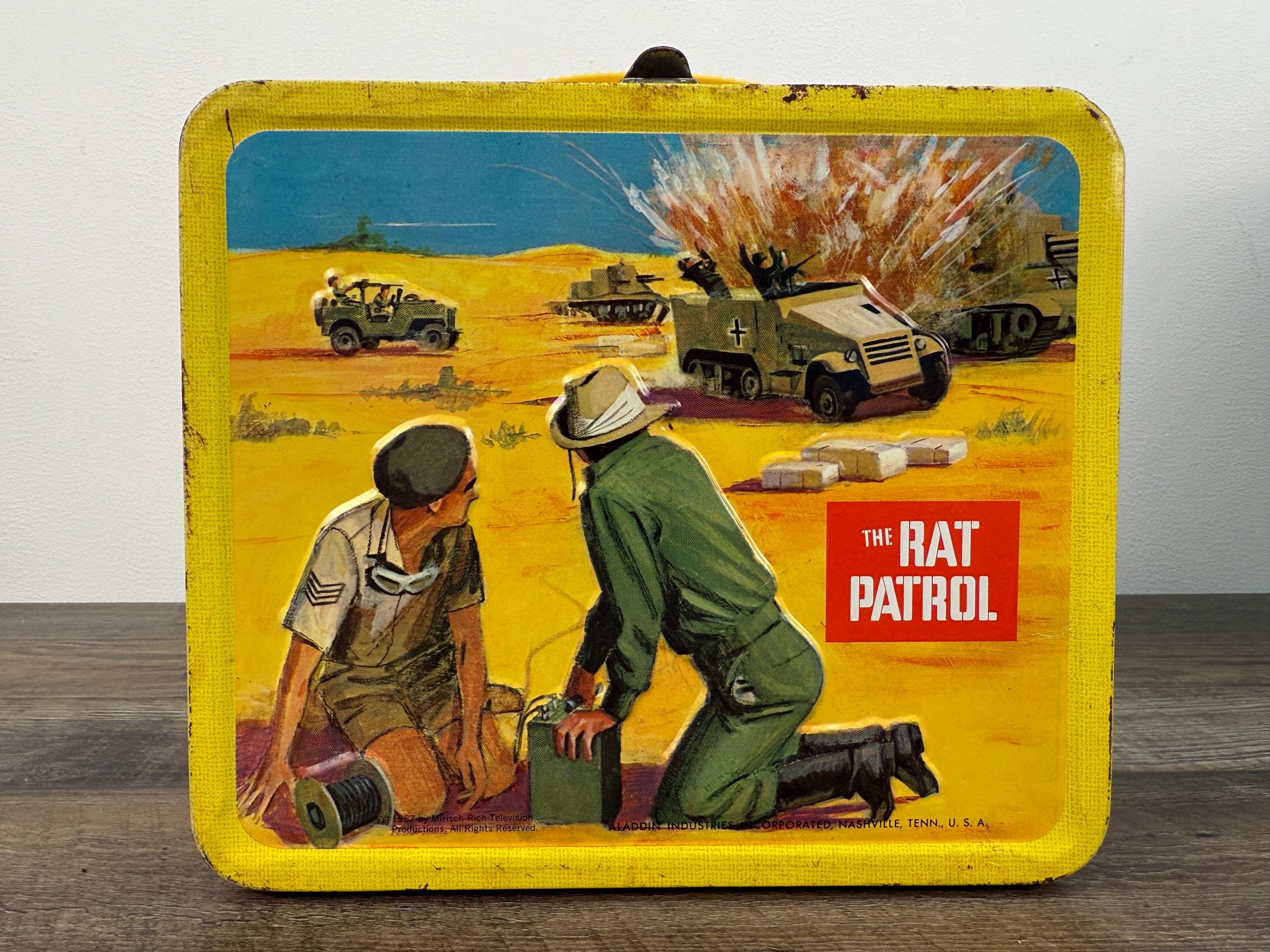 Vintage Aladdin the Rat Patrol Metal Lunch Box 1967 No Thermos
